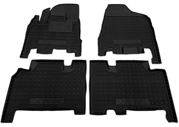 Polyurethane interior mats KIA Carnival (2006>)(AT) (1-2 row)