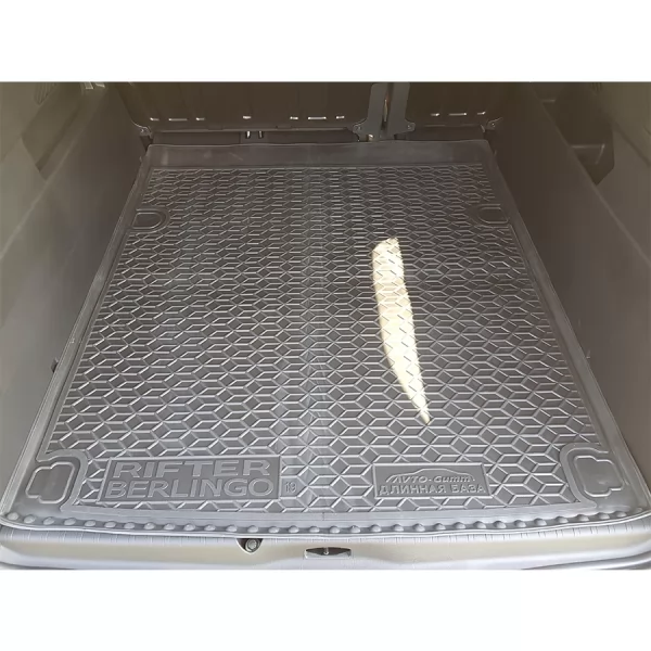 Килимки багажнику поліуретанові D PEUGEOT (Пежо) Rifter (Partner) (2019>) №1 (з підлокітником)