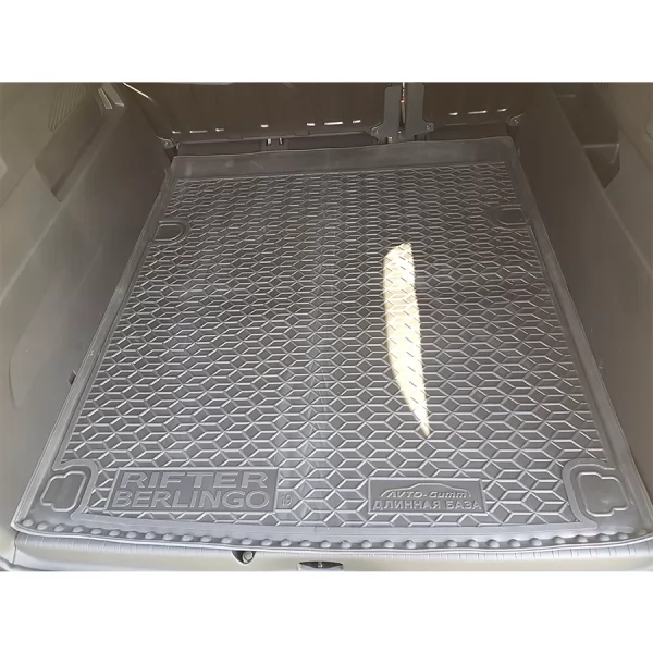 Килимки багажнику поліуретанові D PEUGEOT (Пежо) Rifter (Partner) (2019>) №1 (з підлокітником) - 1