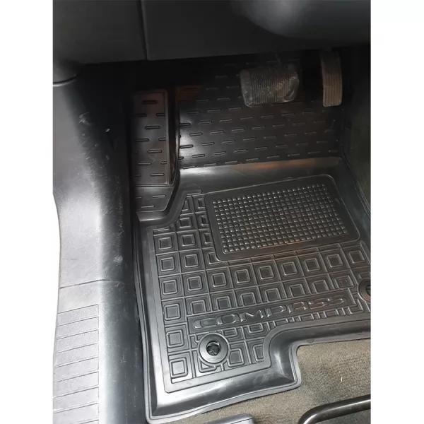 Килимки салону поліуретанові  JEEP (Джип) Compass (2011-2016) Var.2 (Водійський килим з 2 фіксаторами) - 1