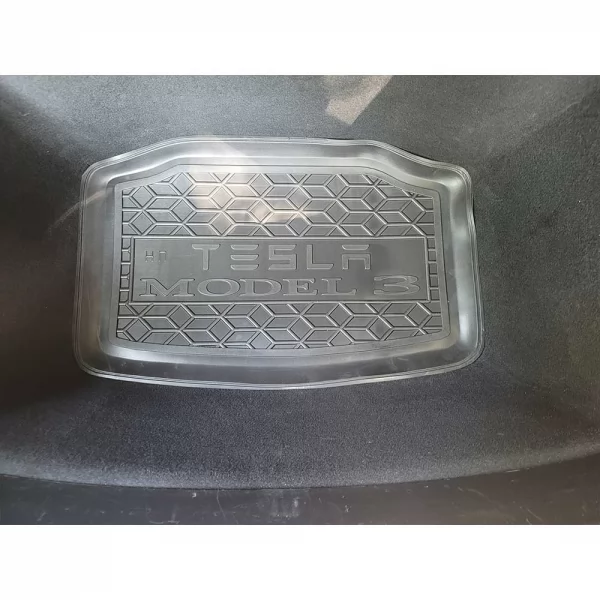 Килимки багажнику поліуретанові задній (нижня ніша) TESLA (Тесла) Model 3 (2017-2022) - 1