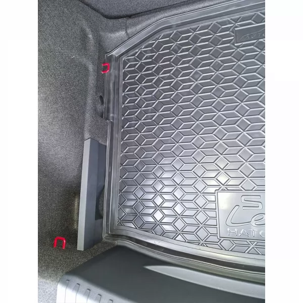 Килимки багажнику поліуретанові ДВЗ/Hybrid хетчбек №1 однорівневий SEAT (Сеат) Leon (2021>) - 5