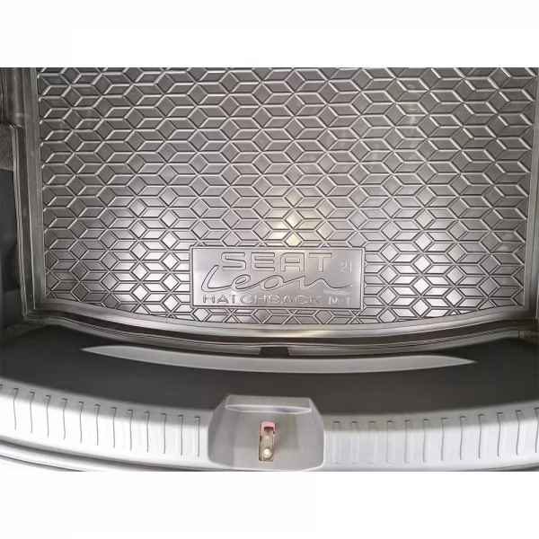 Килимки багажнику поліуретанові ДВЗ/Hybrid хетчбек №1 однорівневий SEAT (Сеат) Leon (2021>) - 6
