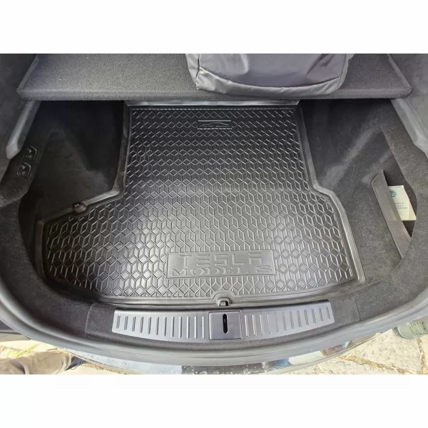 Килимки багажнику поліуретанові задній великий TESLA (Тесла) Model S (2021>) - 3