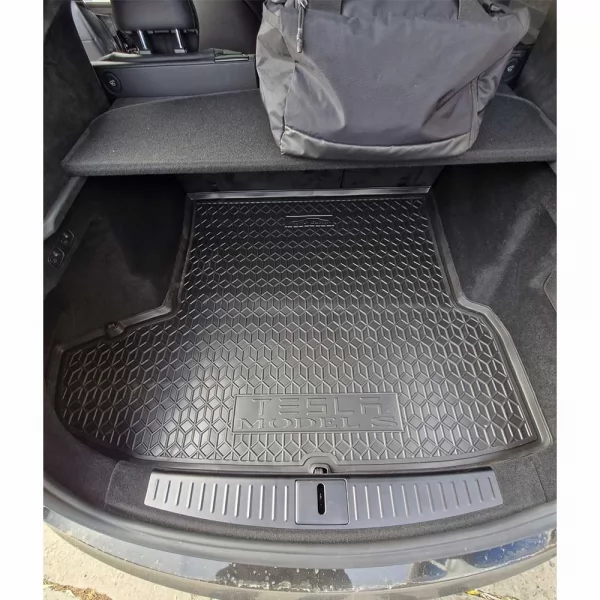 Килимки багажнику поліуретанові задній великий TESLA (Тесла) Model S (2021>) - 4