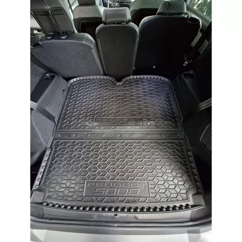 Polyurethane trunk mats (7 seats) in 2 parts PEUGEOT P 5008 (2025>) (5місць) - 5