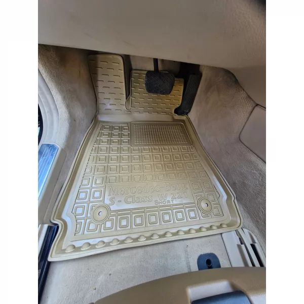 Килимки салону полiуритановi (бежеві)   MERCEDES (Мерседес) S - class (W 221) short (2005-2013)