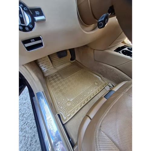 Килимки салону полiуритановi (бежеві)   MERCEDES (Мерседес) S - class (W 221) short (2005-2013) - 1