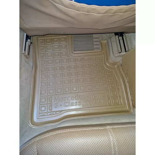 Килимки салону полiуритановi (бежеві)   MERCEDES (Мерседес) S - class (W 221) short (2005-2013) - 8