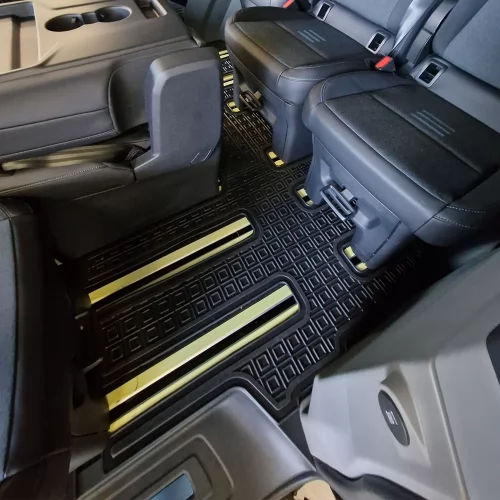 Custom (Tourneo) Passenger Polyurethane Floor Mats – 2-Piece Set (8-Seater) FORD Custom (Transit/Tourneo) (2024>) 1+1 - 2